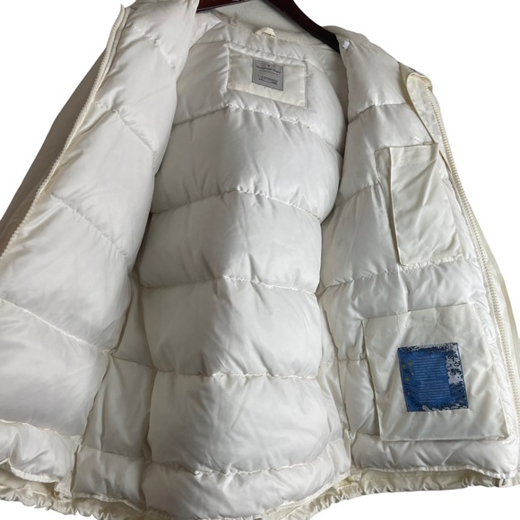 ERMENEGILDO ZEGNA Yachting Microtene 10000 Men’s White Down Jacket Size S Hooded - Picture 8 of 11